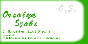 orsolya szobi business card